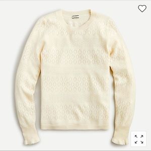 NWT 100% Cashmere crewneck sweater with pointelle stitch.💖